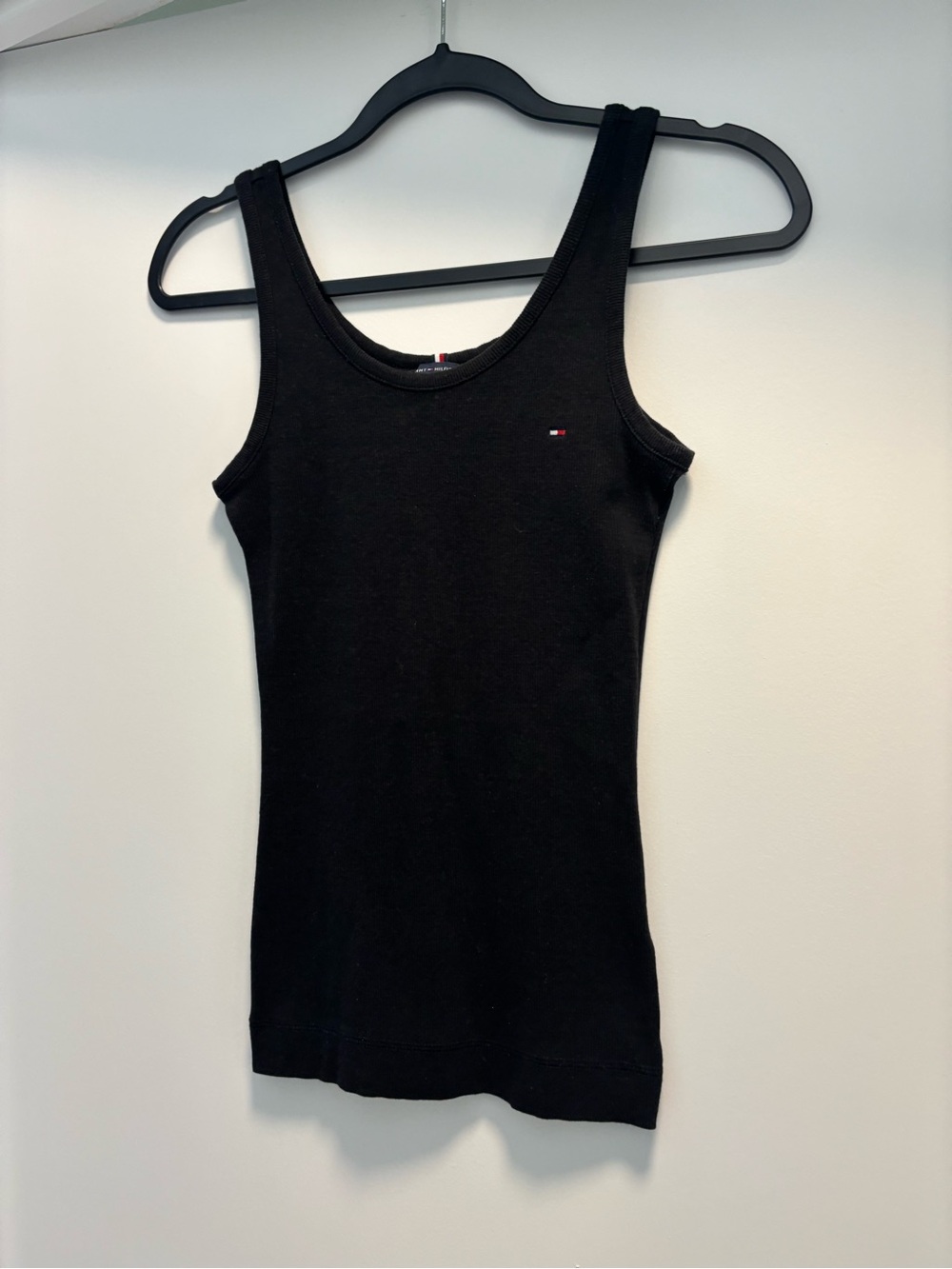 Tommy Hilfiger Black Slim Ribbed Tank